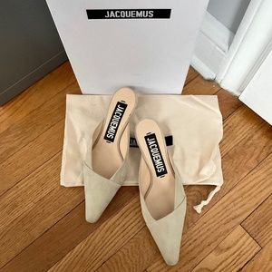Jacquemus Maceio Mules - Ivory Suede - EU38